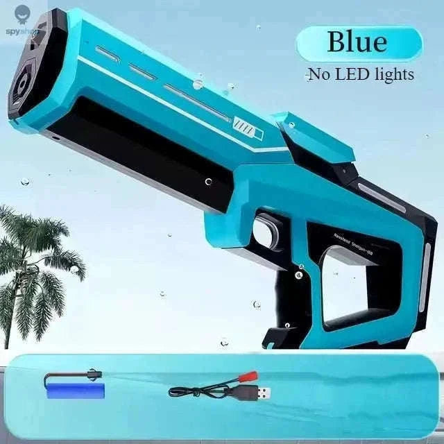 Electric Continuous Water Gun for Fast Summer Water Battles-blue