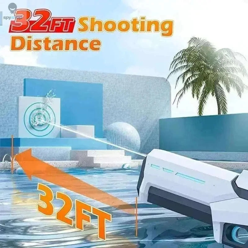 Electric Continuous Water Gun for Fast Summer Water Battles-blue