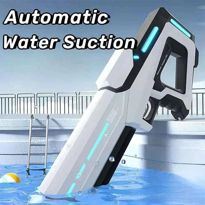Electric Continuous Water Gun for Fast Summer Water Battles-blue
