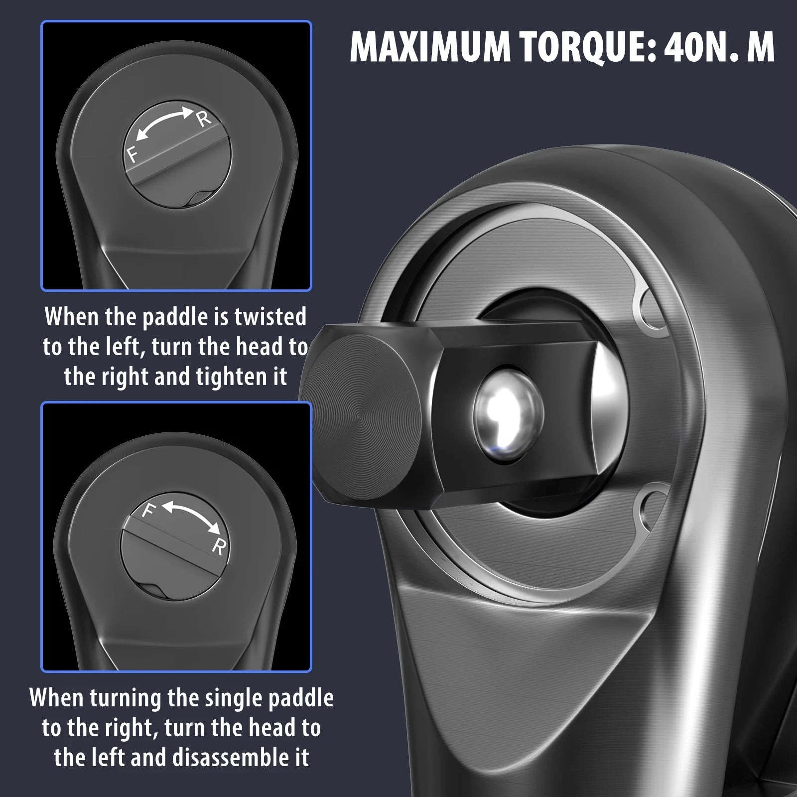 Electric Cordless Ratchet Wrench 3/8'' 90° Angle with LED and Socket Set-GERMANY