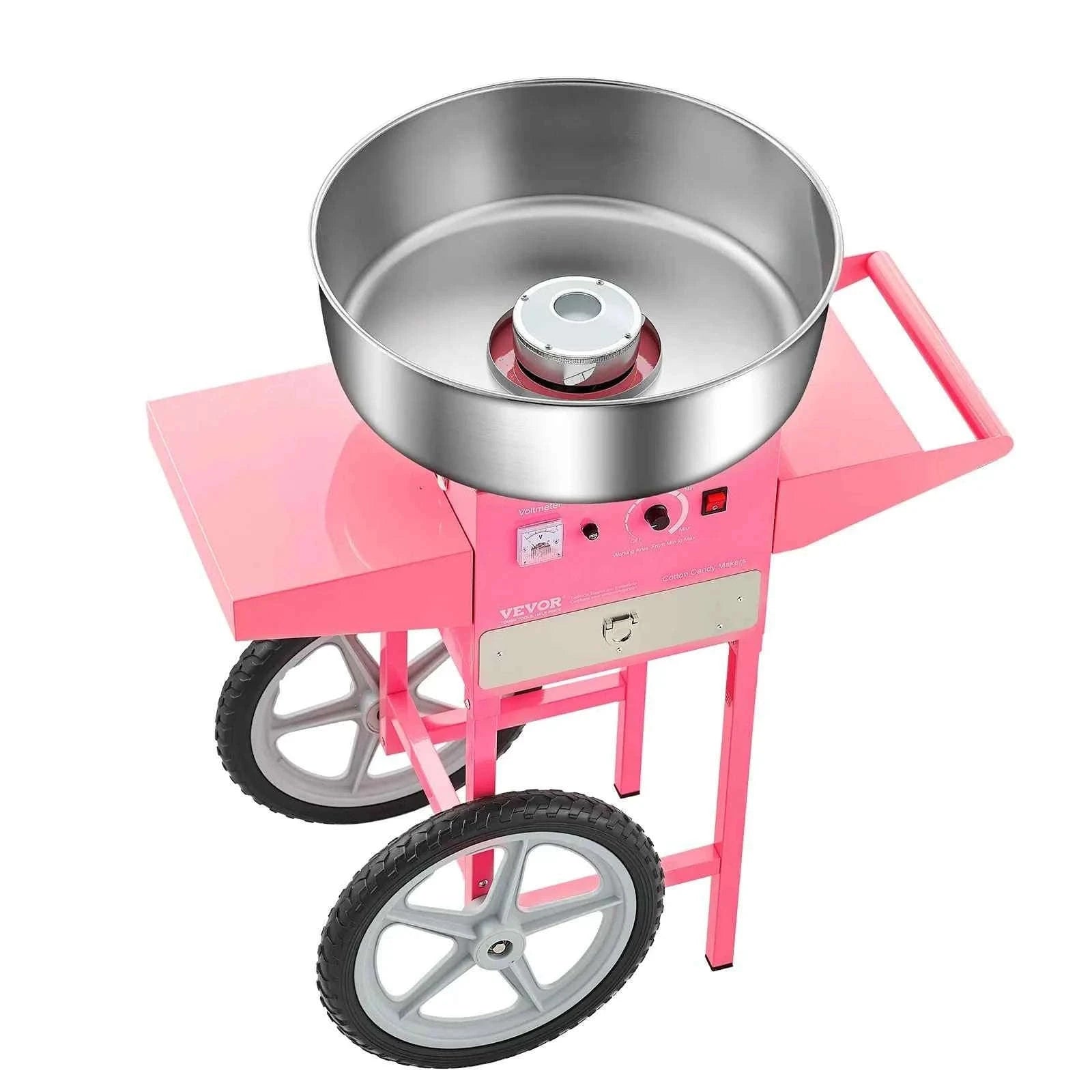 Electric Cotton Candy Machine with Cart and Stainless Steel Bowl-PURPLE / CZECH REPUBLIC