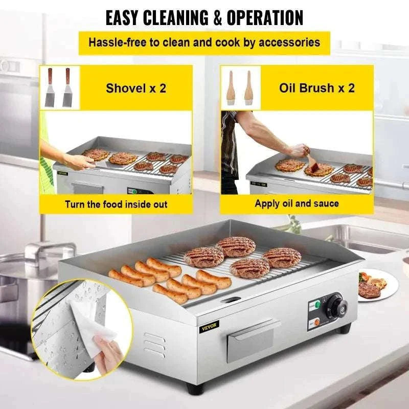 Electric Countertop Griddle 1600W/3200W Flat Top Teppanyaki Grill-18 inch / China Mainland