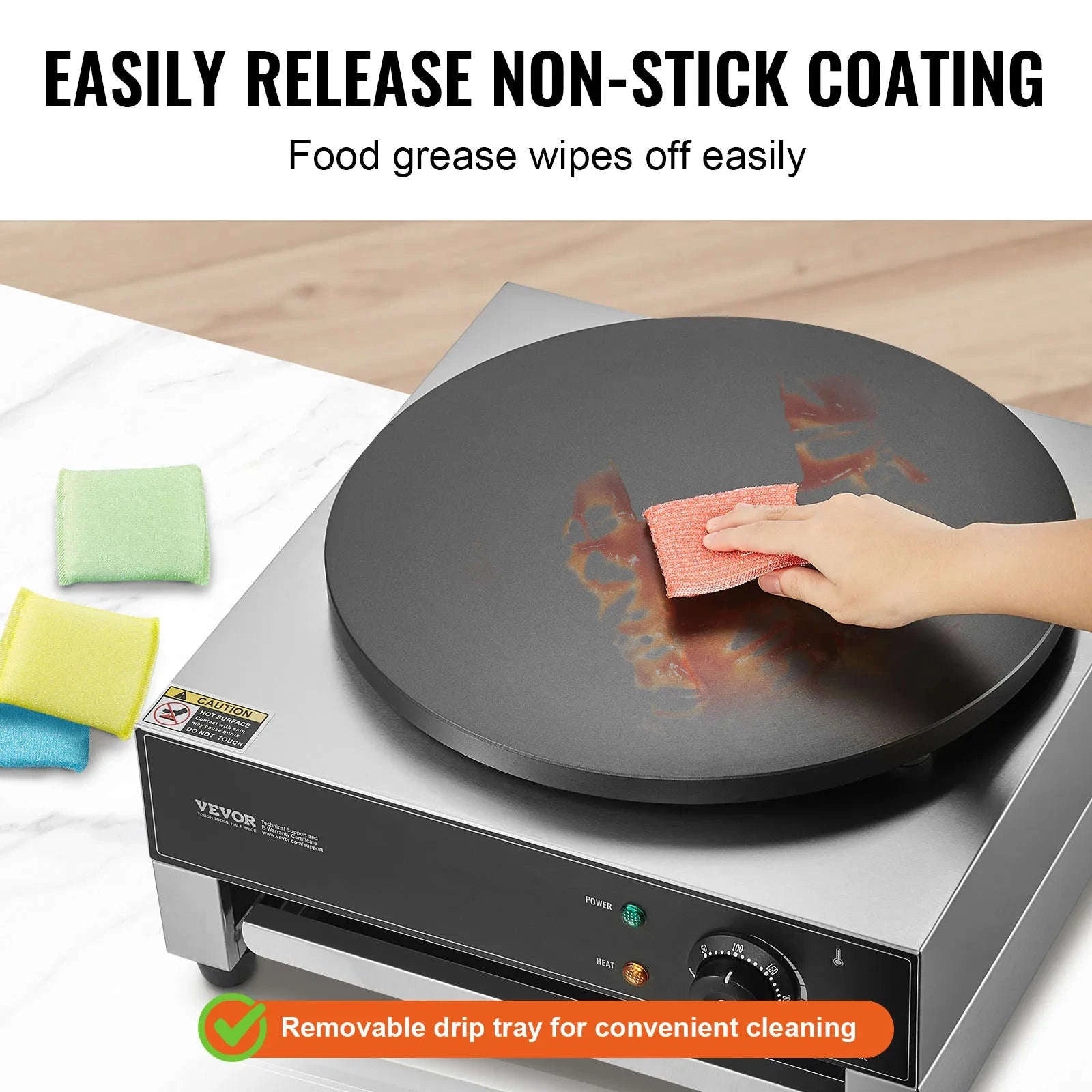 Electric Crepe Maker 16 Inch Commercial Flat Plate Griddle-17 x 18inch / Canada