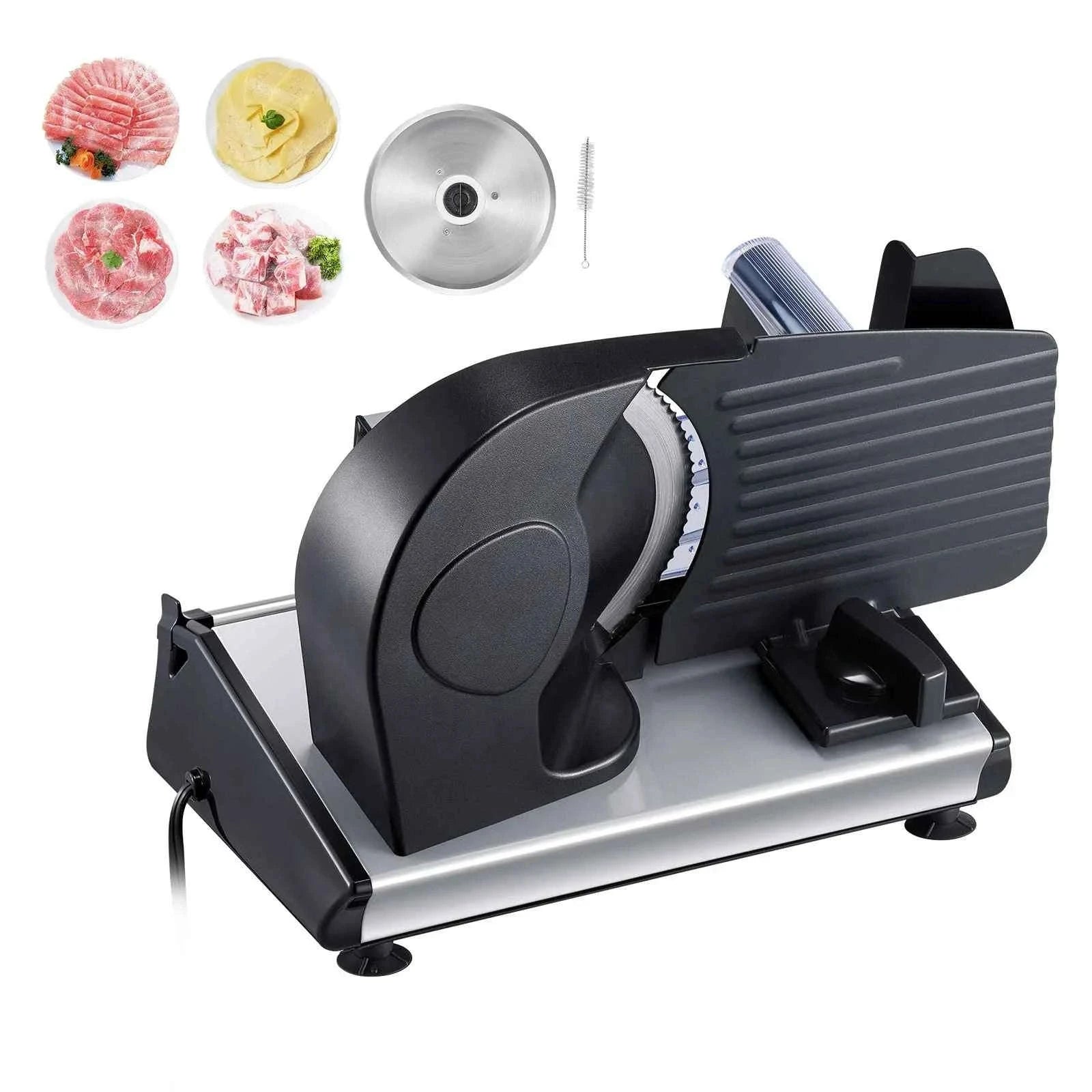 Electric Deli Food Slicer with 2 Stainless Steel Blades for Meat, Cheese and Bread-7.5 inch 0-15 mm / Poland