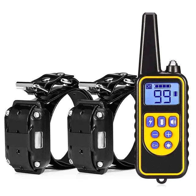 Electric Dog Training Collar with Remote for Clear Guidance-for 2 dogs / US Plug