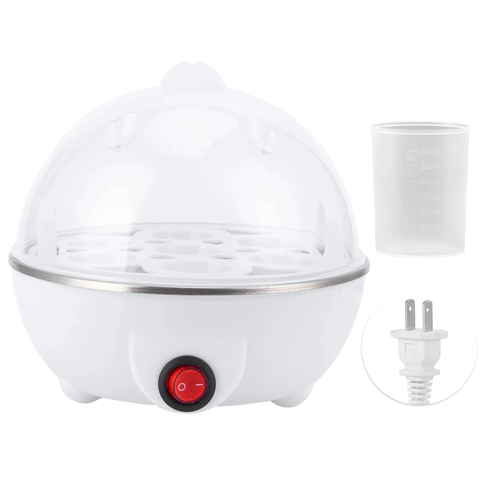 Electric Egg Boiler and Cooker-WHITE / L / US|United States