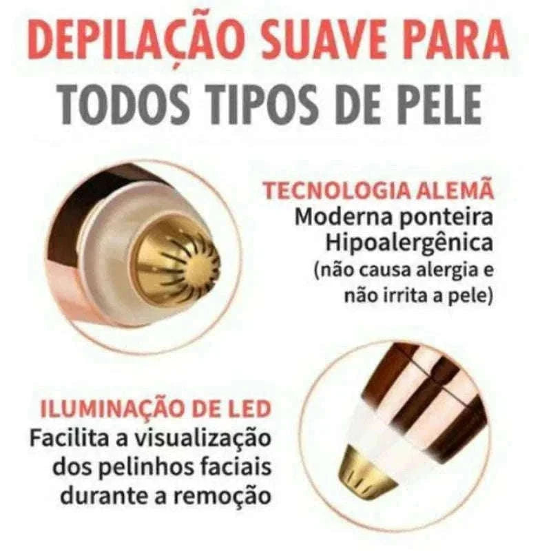 Electric Eyebrow Trimmer with LED Light and USB Charging-Default Title