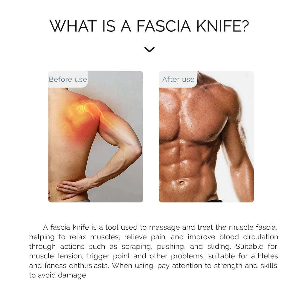 Electric Fascia Knife Vibration Body Massager-Black / United States