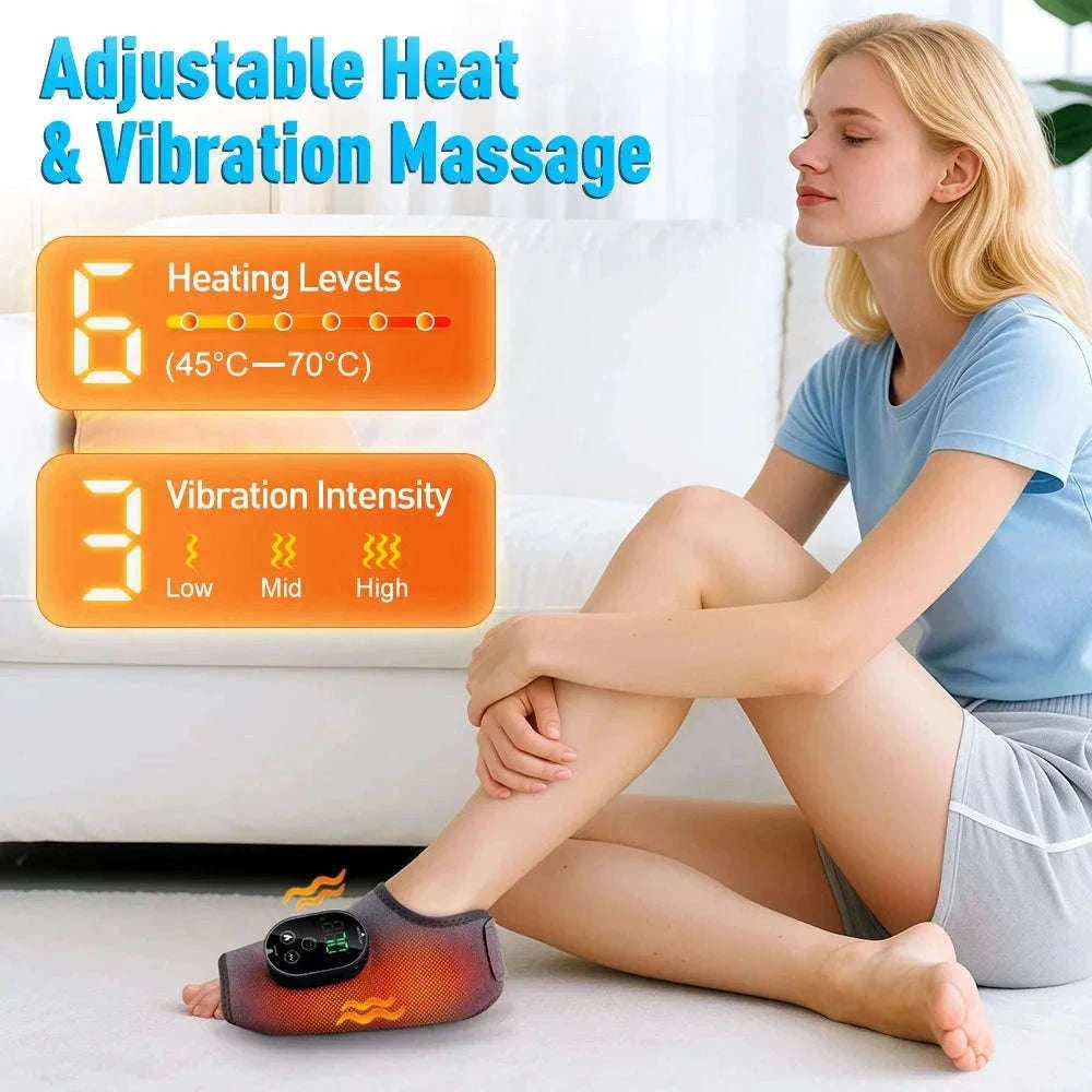 Electric Foot and Hand Massager with Heat and Vibration-Grey Wrist-5 level