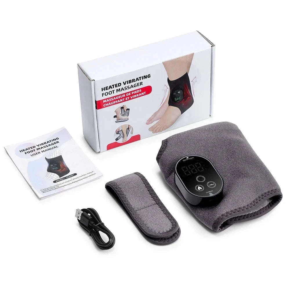 Electric Foot and Hand Massager with Heat and Vibration-Grey Wrist-5 level