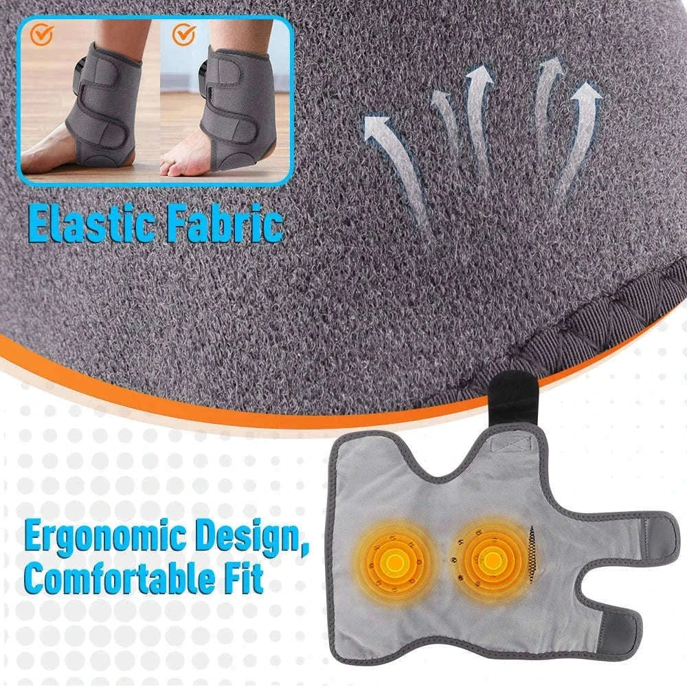 Electric Foot and Hand Massager with Heat and Vibration-Grey Wrist-5 level
