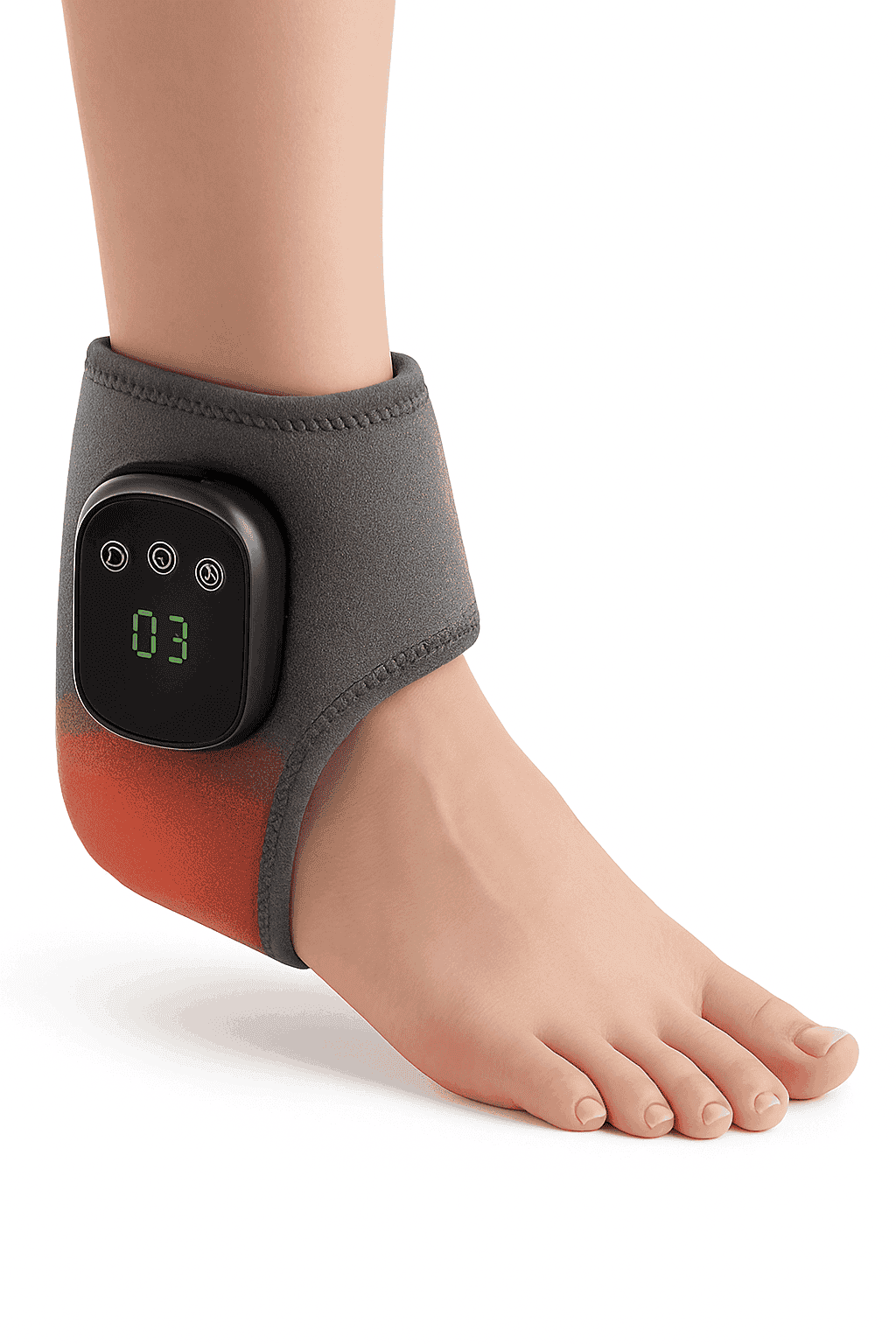 Electric Foot and Hand Massager with Heat and Vibration-Grey Wrist-5 level