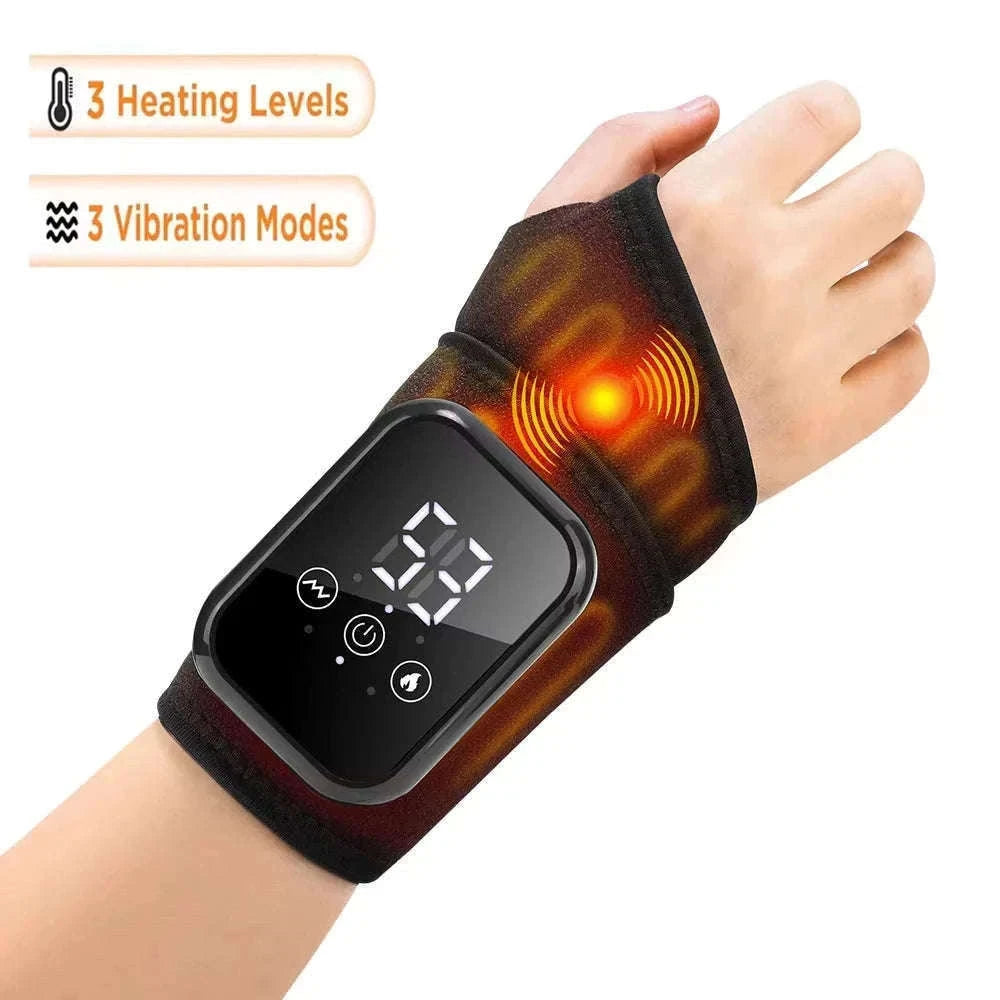 Electric Foot and Hand Massager with Heat and Vibration-Grey Wrist-5 level