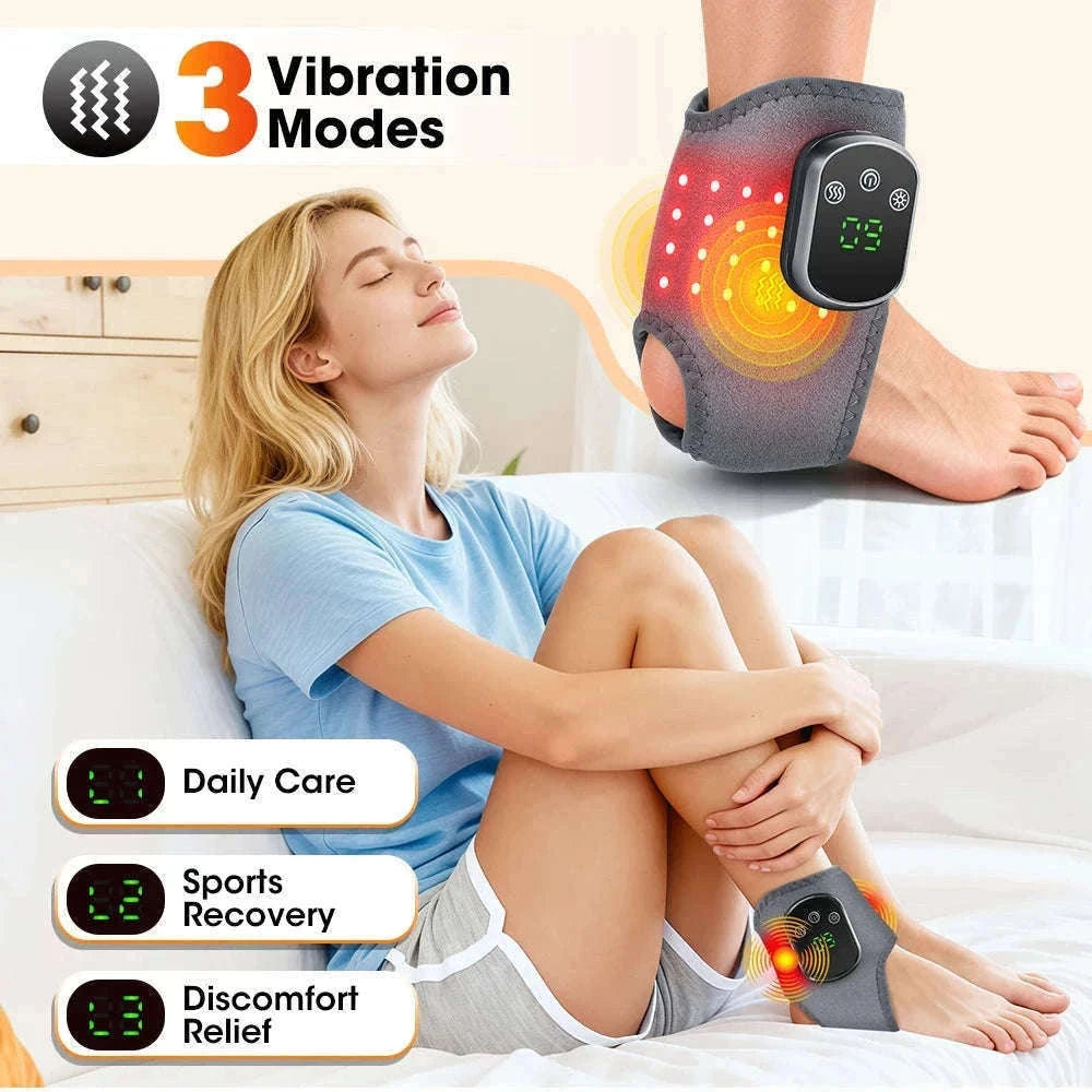 Electric Foot and Hand Massager with Heat and Vibration-Grey Wrist-5 level