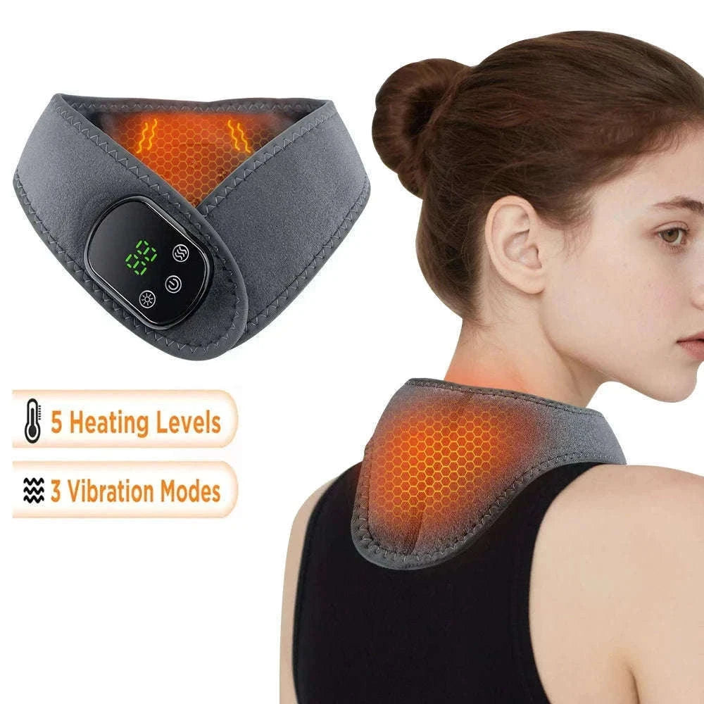 Electric Foot and Hand Massager with Heat and Vibration-Grey Wrist-5 level