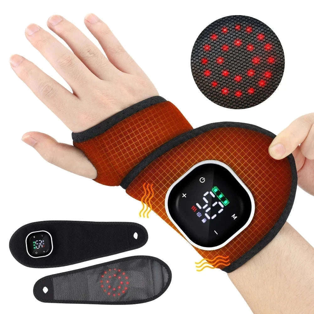 Electric Foot and Hand Massager with Heat and Vibration-Grey Wrist-5 level