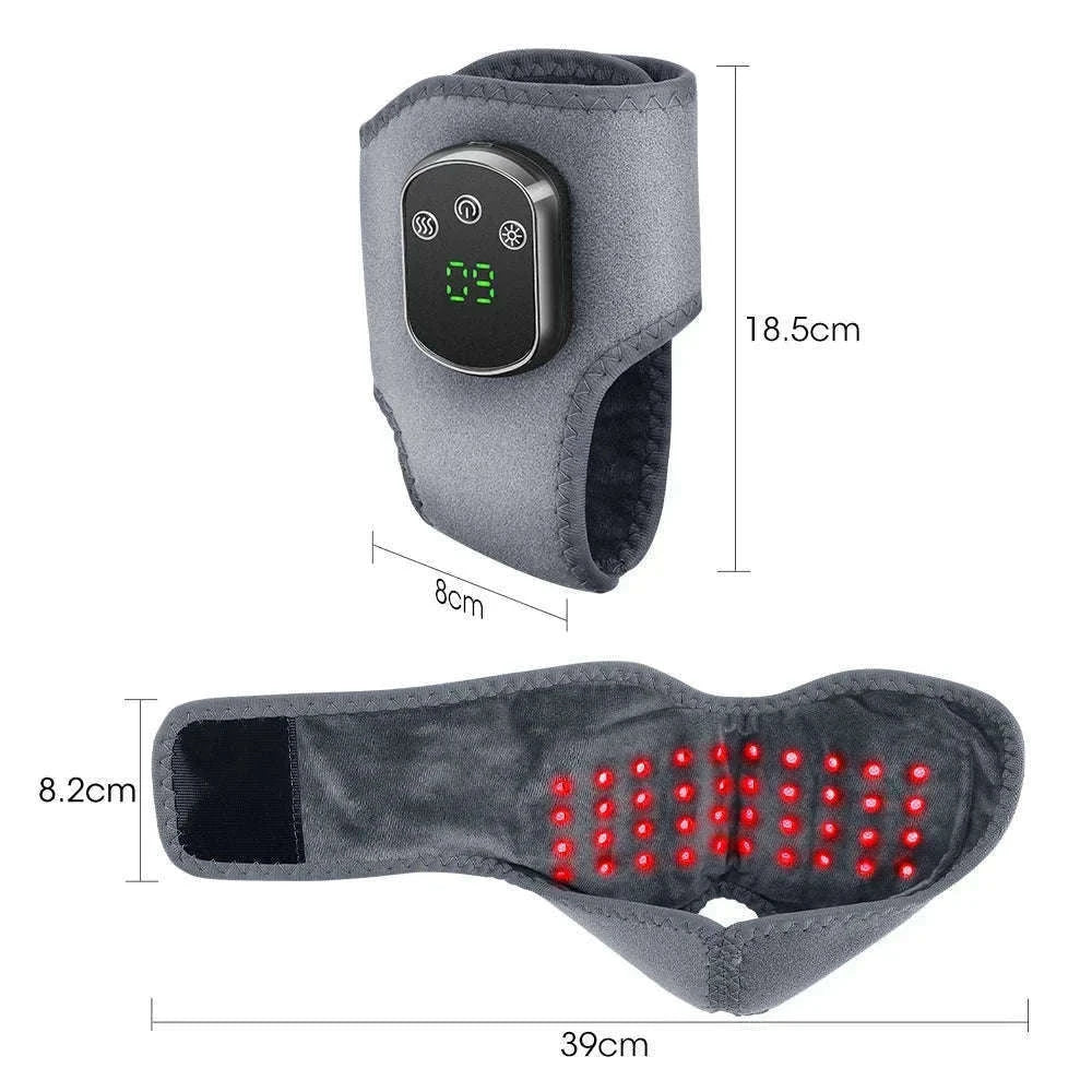 Electric Foot and Hand Massager with Heat and Vibration-Grey Wrist-5 level