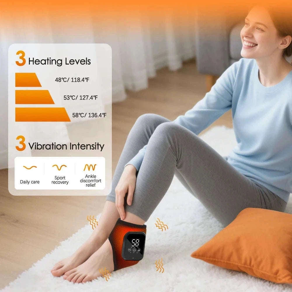 Electric Foot and Hand Massager with Heat and Vibration-Grey Wrist-5 level