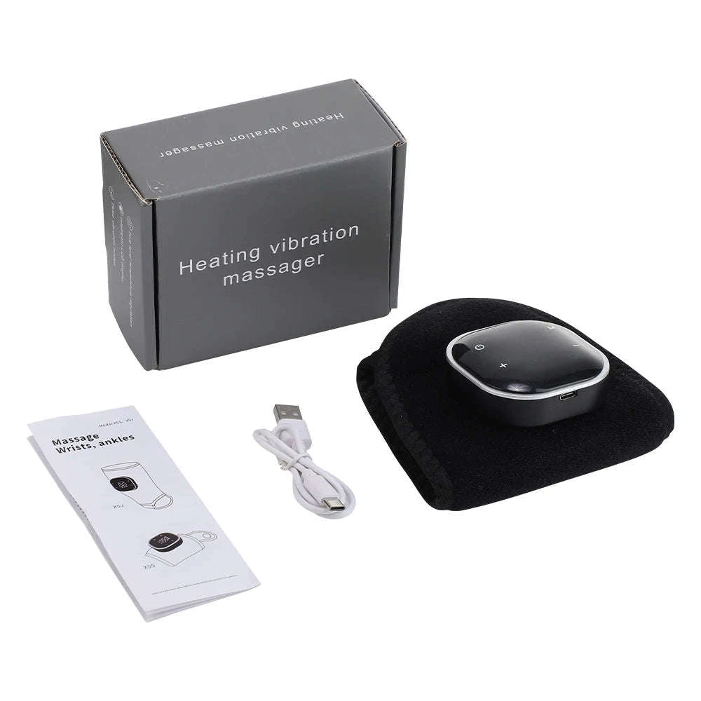 Electric Foot and Hand Massager with Heating and Vibration Support-Grey Wrist-5 level