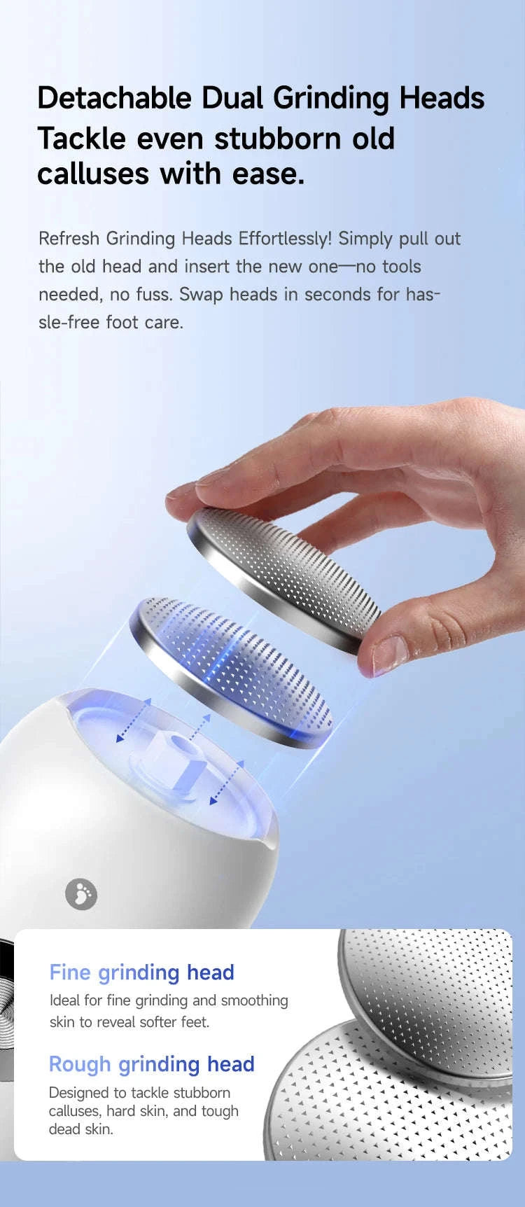 Electric Foot Callus Remover Kit Rechargeable Waterproof Pedicure Tool-black