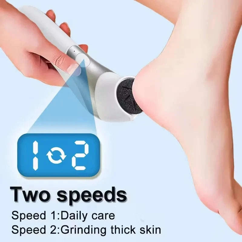 Electric Foot Callus Remover Rechargeable Pedicure Grinder Tool-White 1 / United States