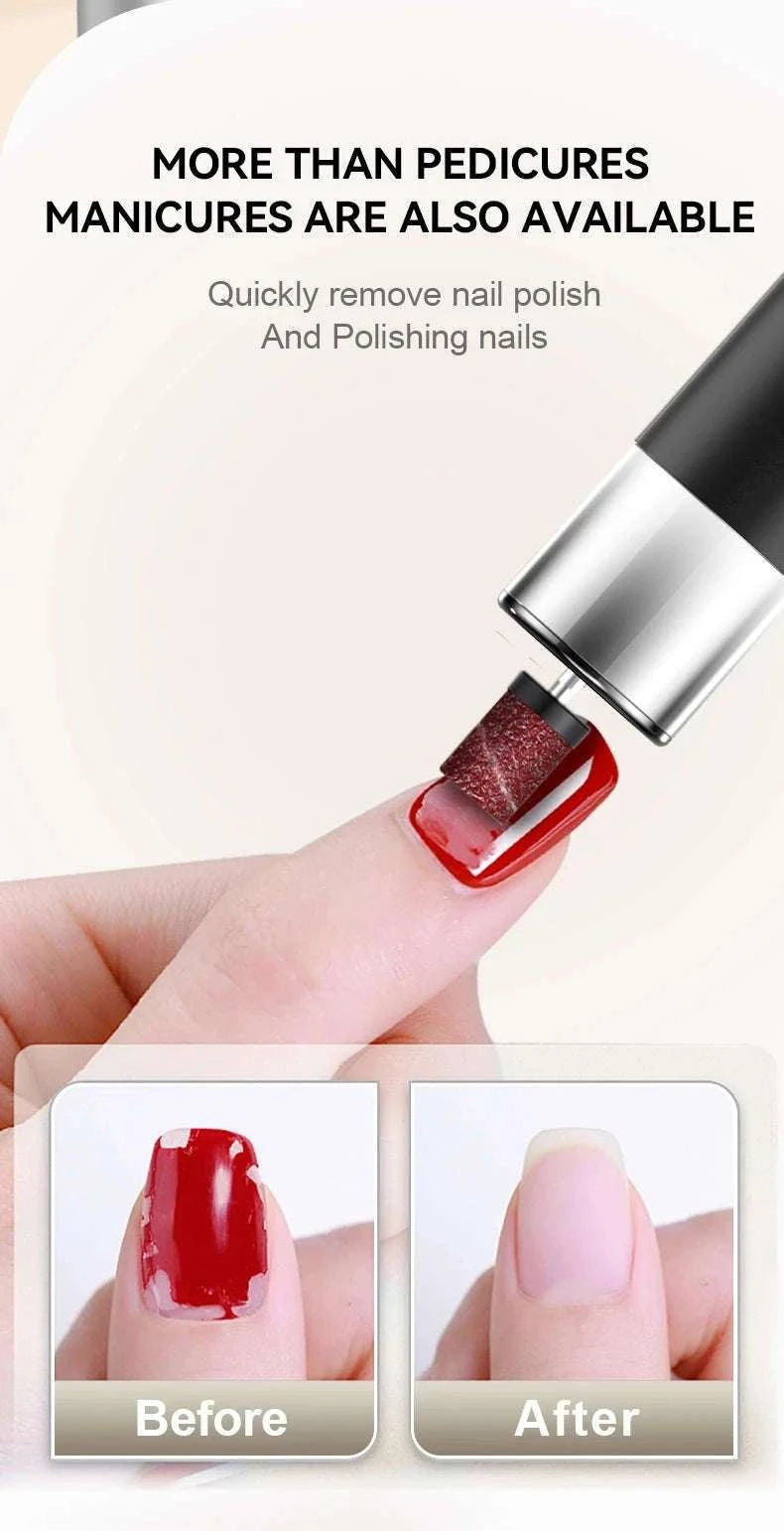 Electric Foot Grinder 2-in-1 Callus Remover & Nail Polisher-
