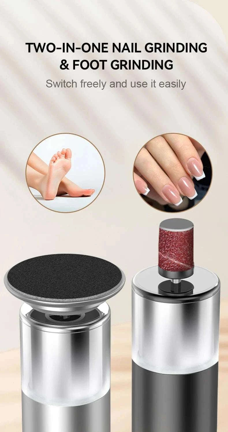 Electric Foot Grinder 2-in-1 Callus Remover & Nail Polisher-