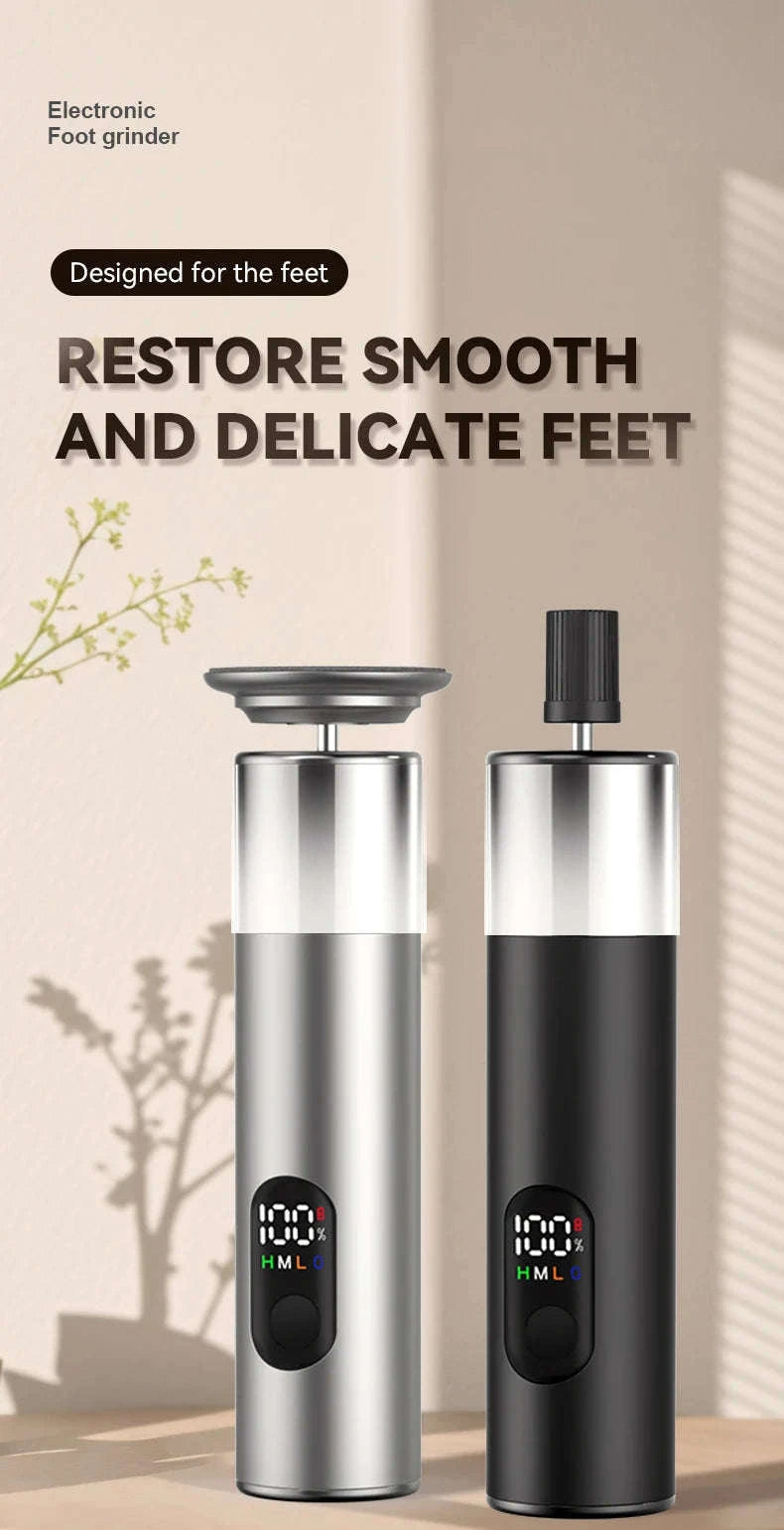 Electric Foot Grinder 2-in-1 Callus Remover & Nail Polisher-Black