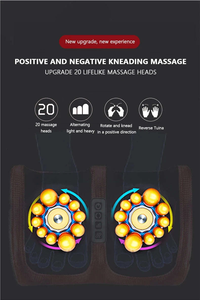 Electric Foot Massage Machine with Heat and Deep Kneading-black / United States / 110 V|US Plug