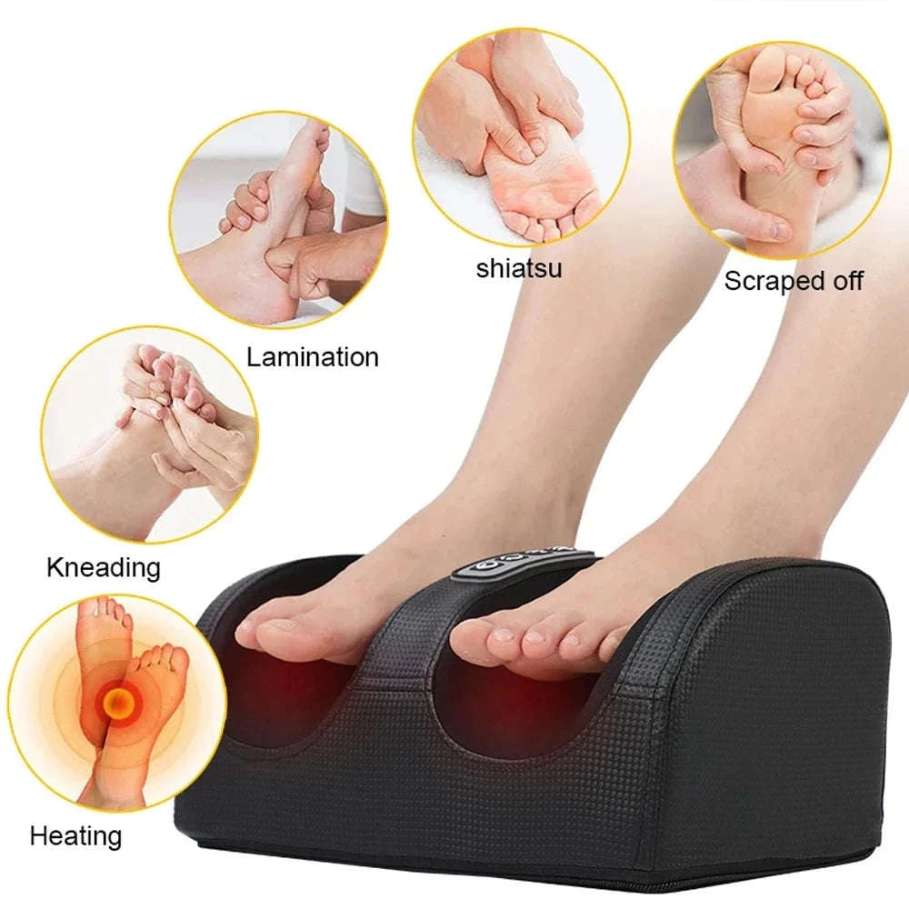 Electric Foot Massager Shiatsu Deep Kneading Relief-Balck / US Plug