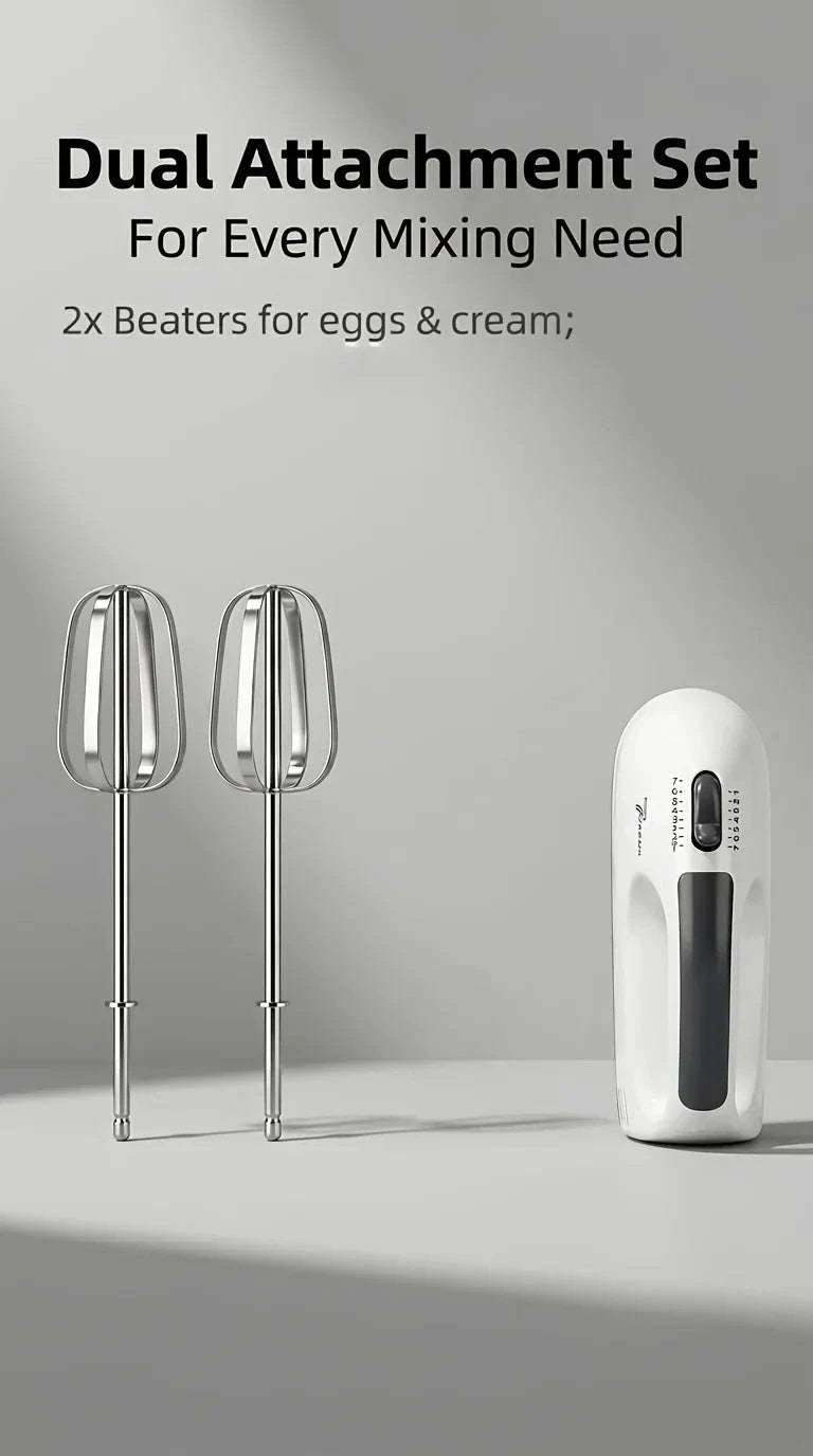 Electric Handheld Egg Beater Mixer-Two stirring sticks / United States / 100V-127V US Plug