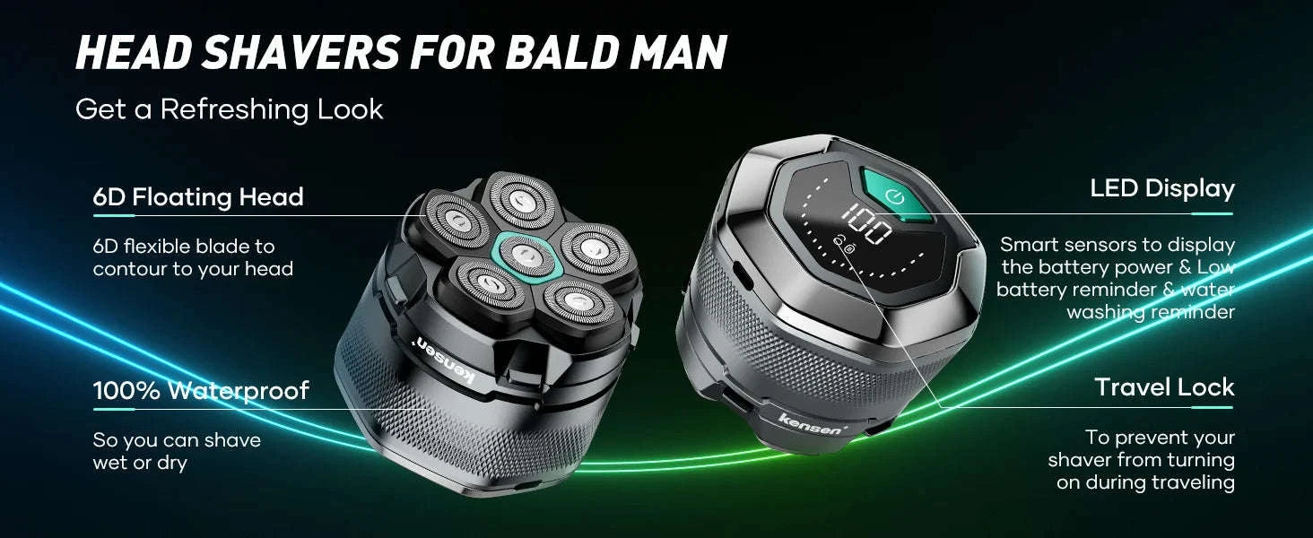 Electric Head Shaver for Smooth, Fast Bald Shaving-Head shaver / spain