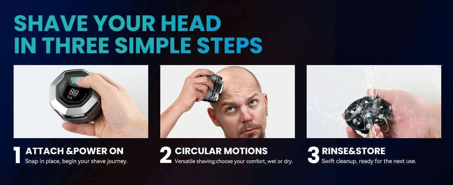 Electric Head Shaver for Smooth, Fast Bald Shaving-Head shaver / spain