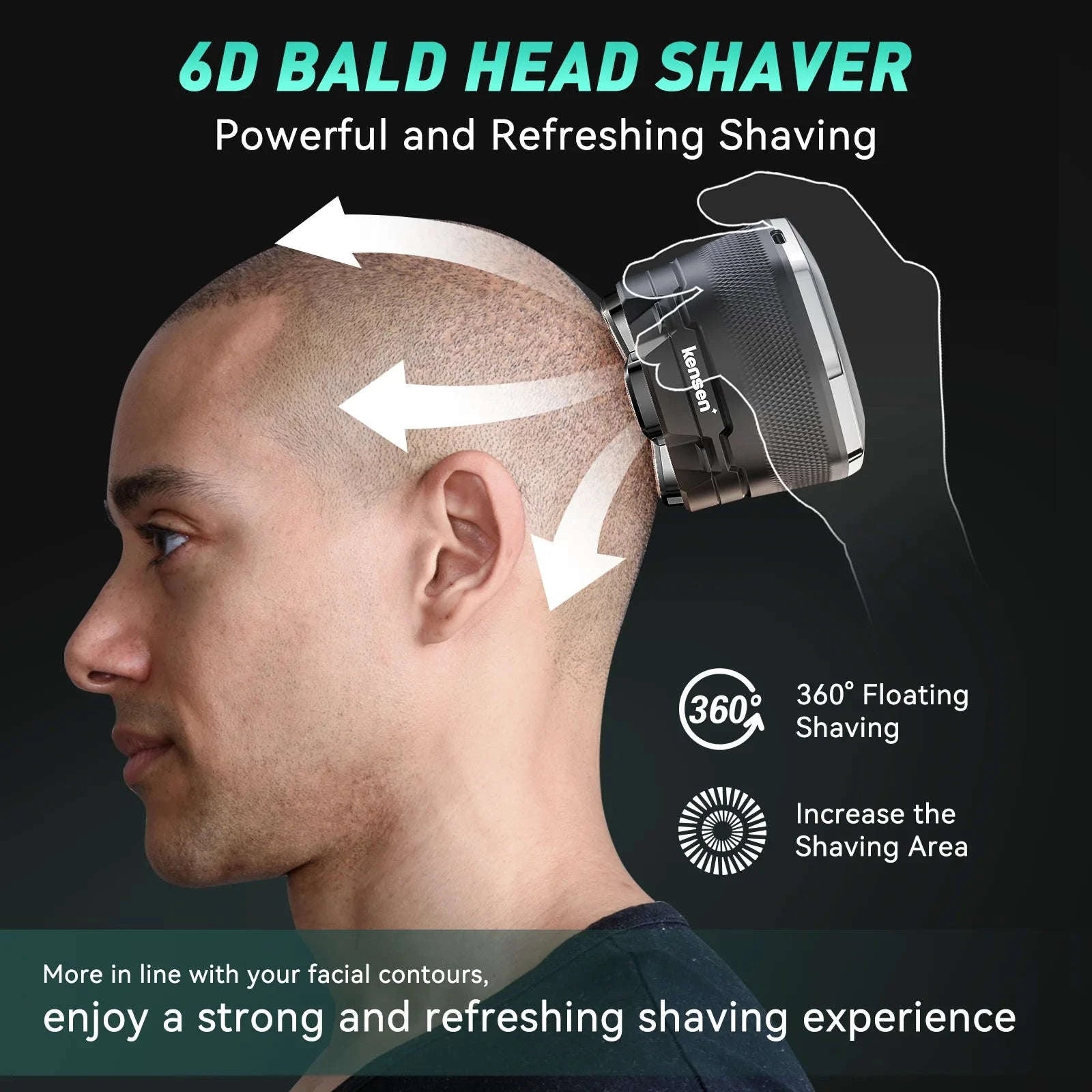 Electric Head Shaver for Smooth, Fast Bald Shaving-Head shaver / spain