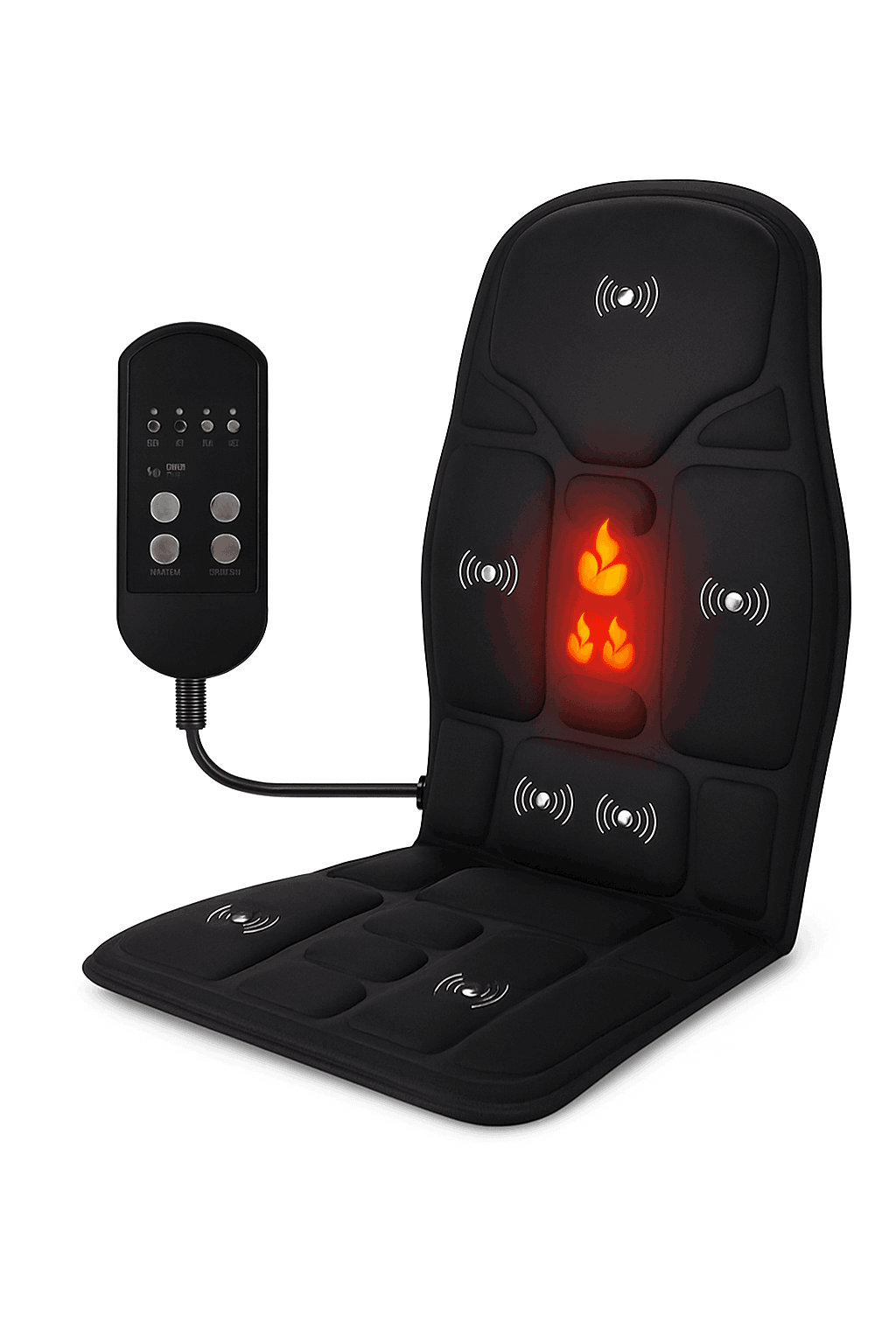 Electric Heating Massage Pad for Neck and Back Relief-black / EU Plug