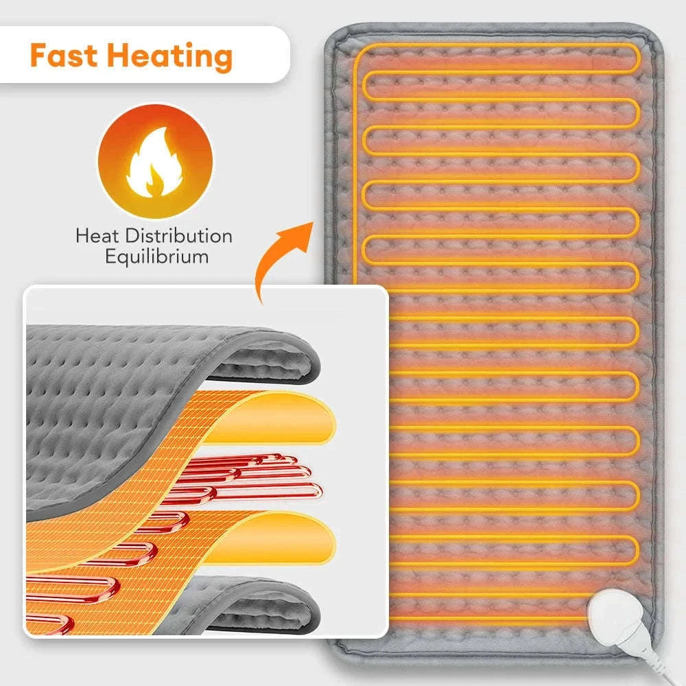 Electric Heating Pad with 9 Heat Levels and Timer-EU Plug 220-240V