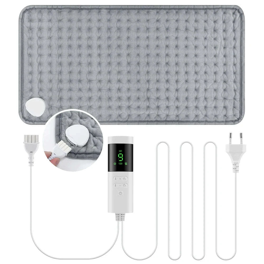 Electric Heating Pad with 9-Level Temperature & Timer-EU Plug 220-240V
