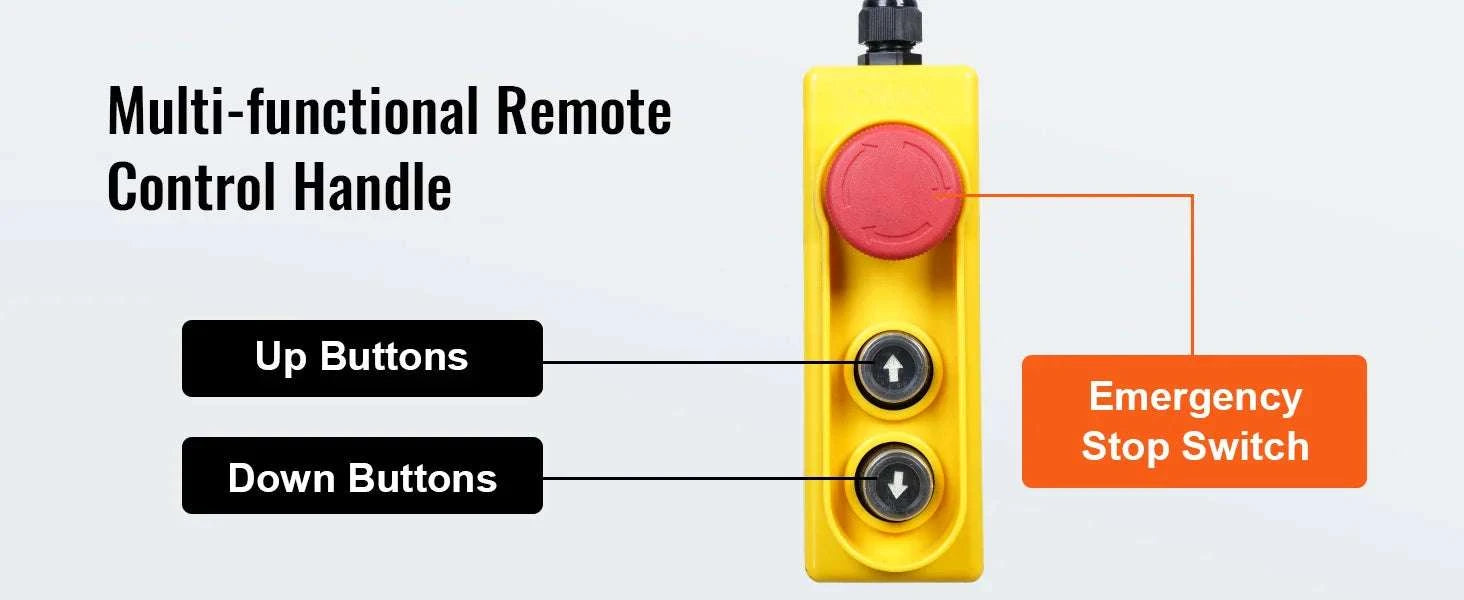 Electric Hoist 200–800kg with Remote Control for Garage Lifting-Wireless 600kg / United States
