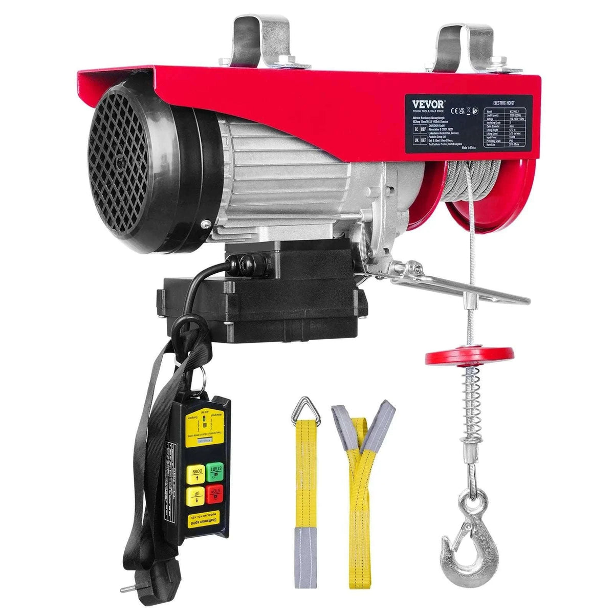 Electric Hoist Winch 400–1000kg with Remote Control for Garage Use-Wireless 600kg / spain