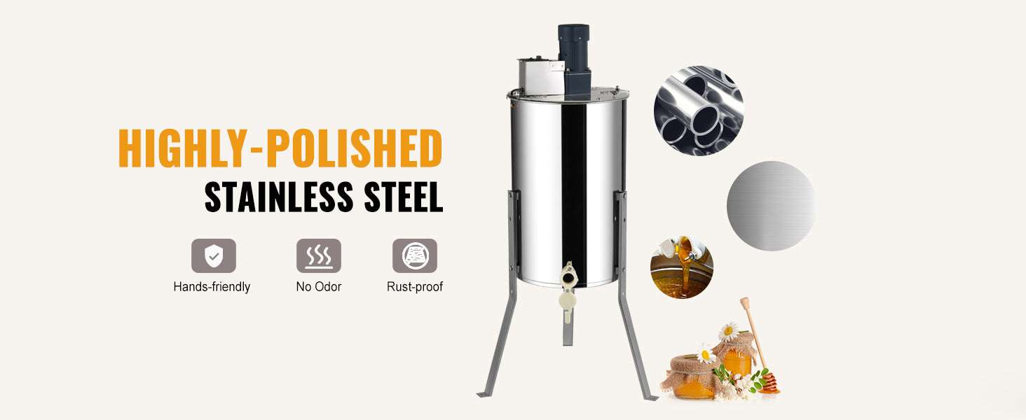 Electric Honey Extractor 2/4 Frame Stainless Steel Beekeeping Spinner-2-4 Frame Electric / GERMANY