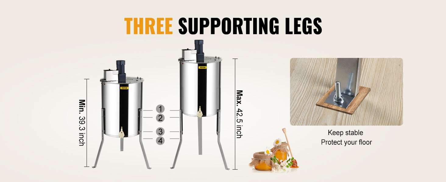 Electric Honey Extractor 2/4 Frame Stainless Steel Beekeeping Spinner-2-4 Frame Electric / GERMANY