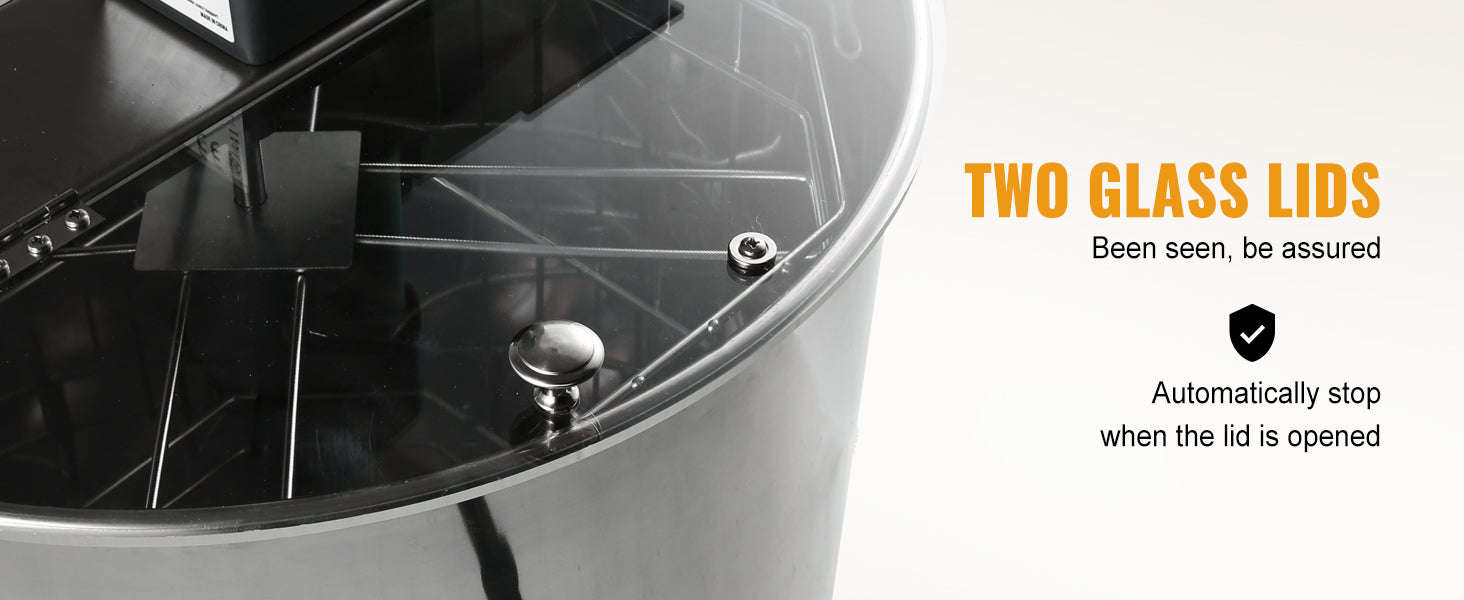 Electric Honey Extractor 4/8 Frames Stainless Steel with Adjustable Stand-18.5in / spain