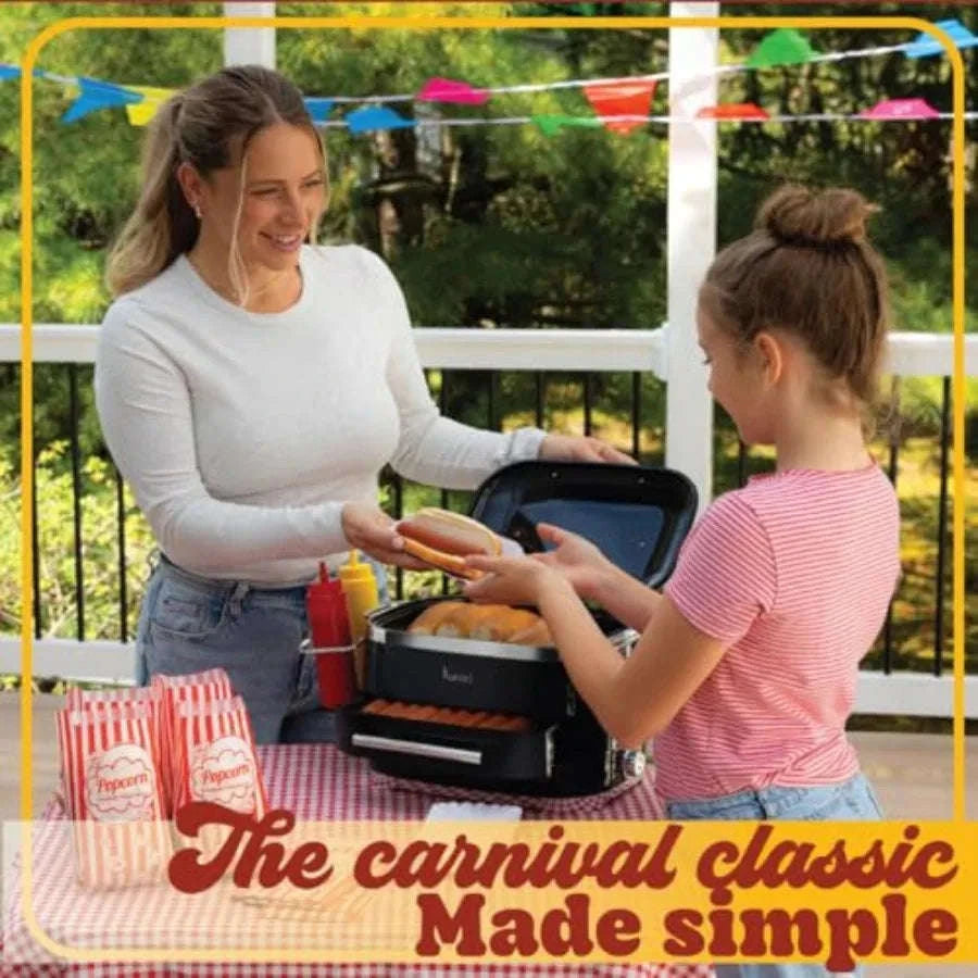 Electric Hot Dog Steamer with Bun Warmer for 24 Hot Dogs and 12 Buns-United States