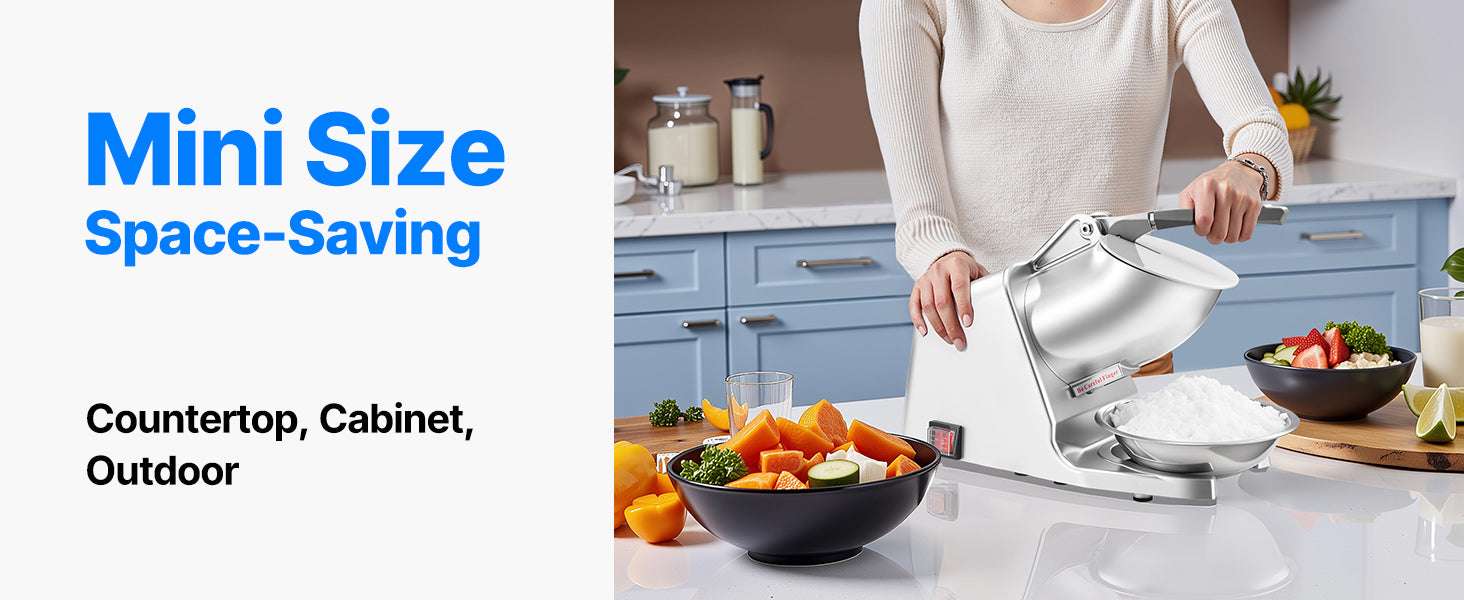 Electric Ice Crusher Machine with Bowl & Cover, 3KG/Min Shaved Ice-143lbs / United States