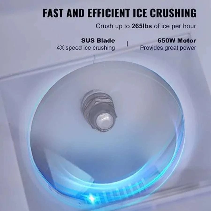 Electric Ice Shaver Crusher 3kg/min Snow Cone Maker with 4.4lb Ice Box-