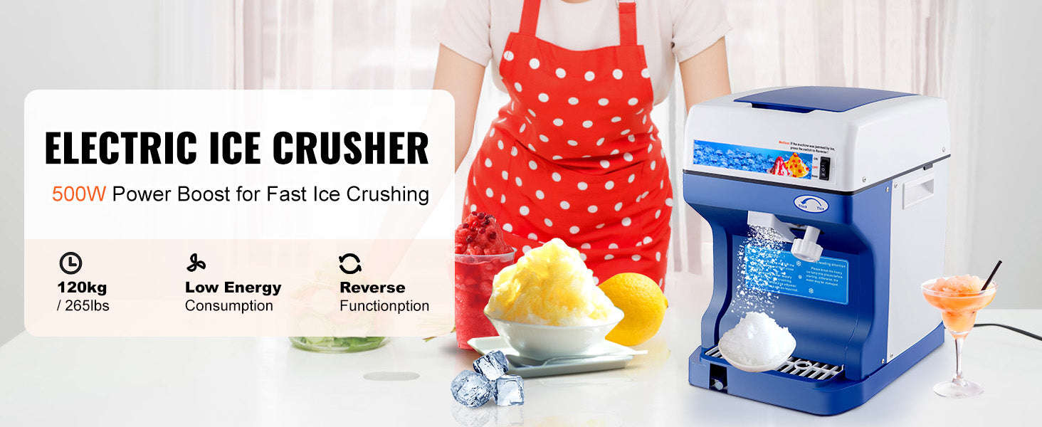 Electric Ice Shaver Machine with Adjustable Ice Fineness-120KG Per Hour / spain