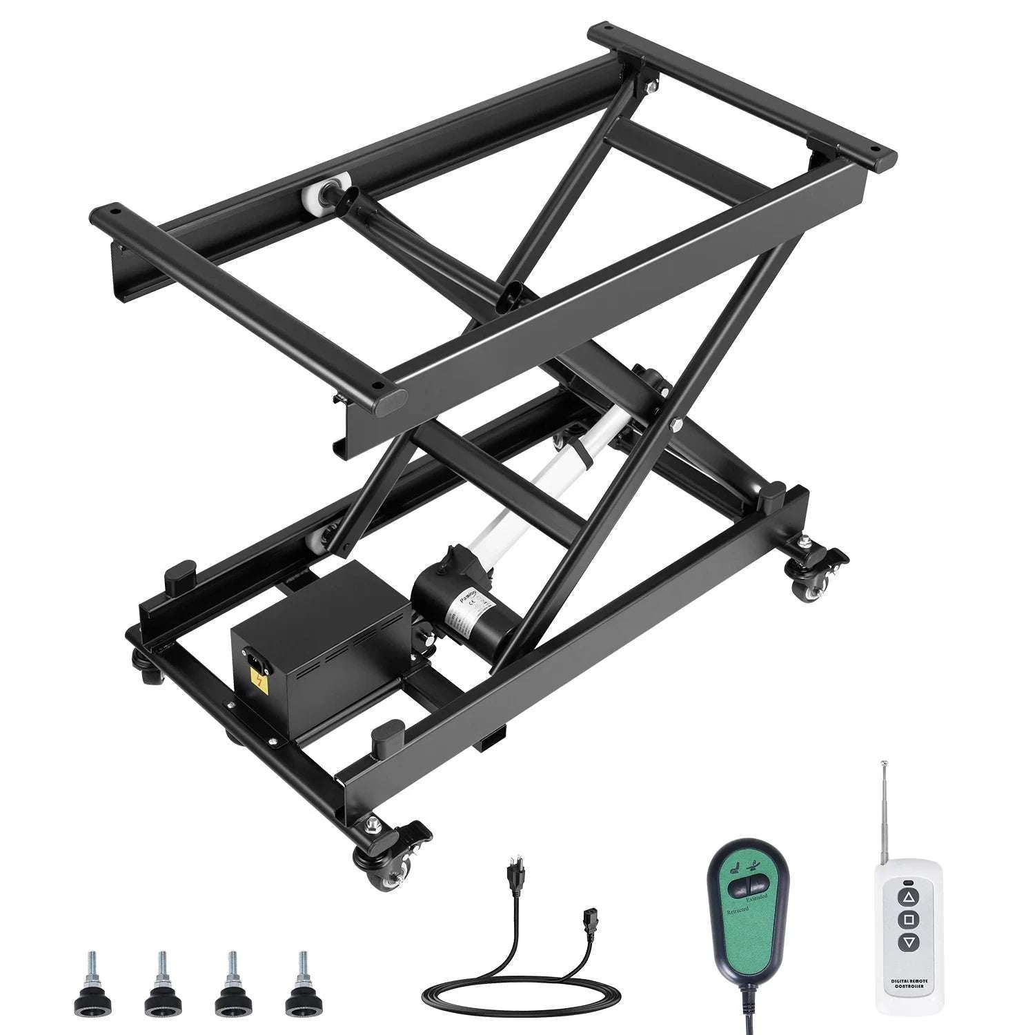 Electric Lift Table 330 lb Capacity 8-28" Adjustable with Wheels-330LBS / United States