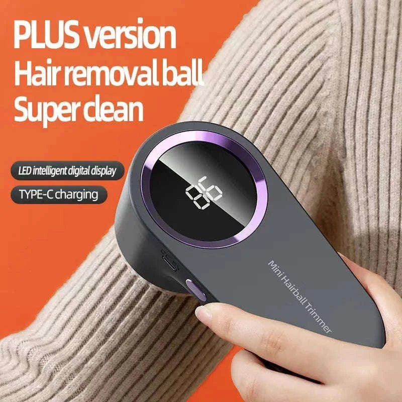 Electric Lint Remover with LED Digital Display-Grey