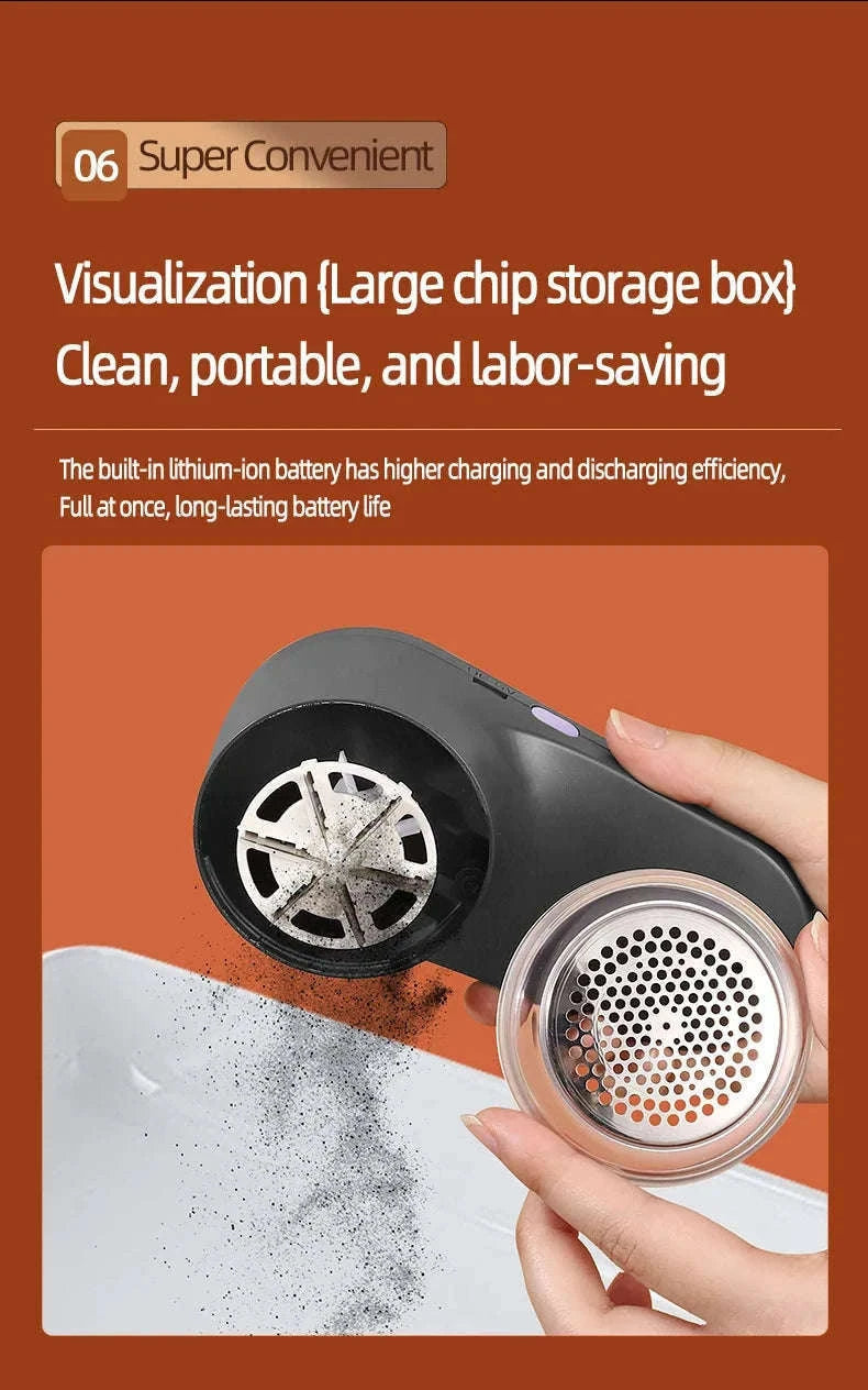 Electric Lint Remover with LED Digital Display-Grey
