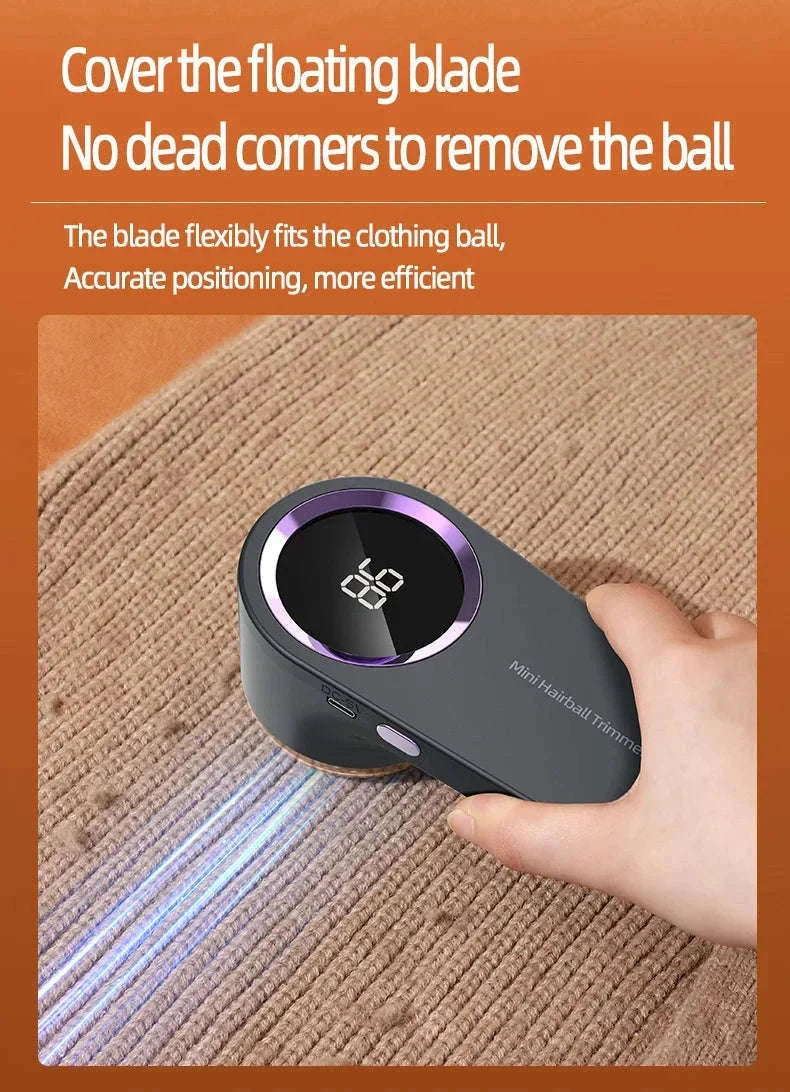 Electric Lint Remover with LED Digital Display-Grey